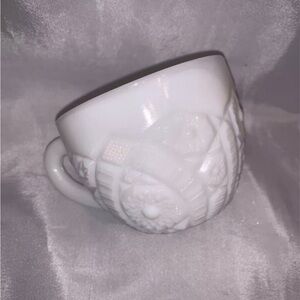 Set Of 8 Vintage McKee Concord Milk Glass Punch Cups RARE HTF Mid Century